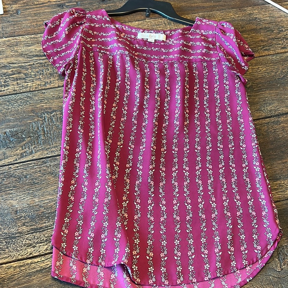 Loft Womens Floral Blouse XXS